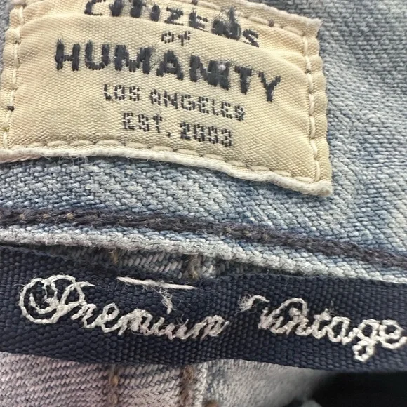 Citizens Of Humanity Emerson Embroidered High Rise boyfriend Slim Jeans 27 - Picture 7 of 16